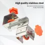 2pcs Adjustable Drawer Front Clamps Stainless Steel DIY Cabinet Assembly No Tools Needed Fits 10-30mm Panels Furniture Assembly