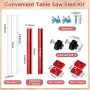 DIY Table Saw Crosscut Sled Kit with 17Inch UHMW Bars 12Inch Aluminum T-Tracks Knob Bolt and Screws Set Fits 3/4\ x 3/8\ Miter Slot on Table Saws Wood Working & Accessories