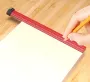 ENJOYWOOD 4PCS V Shape Ruler 7/9/12/22inch Portable Woodworking Tool with Double-Sided Imperial Scale and Storage Hook Ideal for Accurate Vertical Measurement