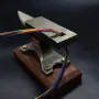 MYTEC Single Horn Carbon Steel Anvil with Wooden Base Rust Resistant Small Blacksmith Tool for Metal Shaping Bending DIY Workshop Crafting