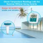 Wireless Pool Thermometer Floating 200ft Range Digital Indoor Outdoor Temperature Humidity Monitor 3 Channels High Precision Sensor Backlit Display