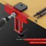 Adjustable Woodworking Cabinet Door Installation Jig Aluminum Alloy Quick Positioning 2-in-1 Device 0-75mm Thickness 15-70mm Rebound Drilling Tool