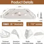 Furniture Corner Connector 20PCS Universal Stainless Steel L Brackets for Wood Metal Angle Brackets Shelves Tables Cabinets