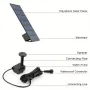 Solar Powered Water Pump Kit for Garden Decor with 8 Nozzle Attachments Environmentally Solar Panel for DIY Fountain Pond Bird Bath Aquarium Waterfall