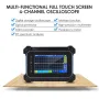 Hantek TO1254D Rechargeable Portable Oscilloscope Multimeter 4-Channel 150MHz Bandwidth 1GSa/S Sampling Rate 8M Storage Depth 25MHz Signal Source 7-inch TFT LCD Digital Storage Oscilloscope Arbitrary Waveform Generator with Tool Bag