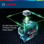 GLL 3-60 XG 3D Green Laser Level 12 Lines Auto-Leveling 30m Range IP54 High Accuracy Construction Tool