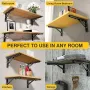 8inch Stainless Steel Folding Shelf Brackets Heavy Duty 90 Degree Wall Mount Space Saving Support for Tables Benches Shelves Includes Screws and Anchors Easy Installation Black