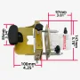 Dispositivo di mortasatura per macchina di rifilatura da 65 mm, staffa di scanalatura 2 in 1, elementi di fissaggio invisibili, localizzatore di punzoni, guida lineare, utensile per lavorazione del legno