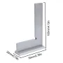 ETOPOO 100x70mm Machinist Engineer Square 90 Degree Right Angle Ruler with Seat Woodworking Scribing Ruler for Precision Layout and Measurement Work