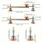 Stainless Steel Adjustable Leveling Feet Mounting Bracket M8 Thread for Miter Saw Furniture Legs