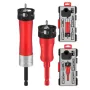 Countersink Drill Bit 3-in-1 Aluminum Alloy Body High Speed Steel Blades Adjustable 90 Degree Precision Universal Hex Shank for Wood Aluminum Craftsmanship Tools