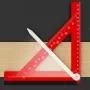 Adjustable Multi Angle Horizontal Ruler 90 Degree Square Measuring Ruler Aluminum Alloy Triangle Ruler For Engineer Carpenter