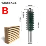 12mm Shank Reversible Finger Glue Joint Router Bit Bearing Finger Joint Router Bit for DIY Door Table Cabinet Shelve Furniture