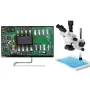 Mustool 7X-45X Binocular Stereo Microscope 4K Camera HDM LED Light for Phone Repair Soldering 24MP CMOS Sensor 100mm Working Distance