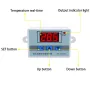 Controlador de temperatura digital LED W3002 com opções de 12 V/24 V/220 V/110 V, controle duplo de refrigeração e aquecimento, configurações ajustáveis, medição de alta precisão para máquinas de frutos do mar e outras aplicações