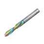 HONGDUI Downcut Spiral Router Bit 1/4 Inch Shank 1/4 Inch Cutting Dia. DLC ta-C Coated Mill Bit For Wood Carving Plunge Cut