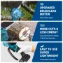 Drillpro 8 Inch Electric Chainsaw 3000W Brushless Motor Compatible with 18V Battery Cordless Wood Cutter 7500mAh