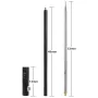 100W 20M-6M Band Shortwave Portable Antenna GP Antenna Vertical Tie Rod Antenna for HAM Radio