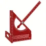 JIGHOLE Adjustable 180 Degree Aluminum Alloy 3D Triangle Measuring Ruler Protractor Carpentry Square Metric Inch Scale CNC Scribing Tool
