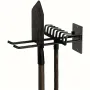 Heavy Duty Iron Wall Mounted Tool Rack Supports Up to 40lbs Compact Space Saving Organizer for Garage Garden Workshop