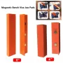 2PCS Magnetic Soft Pad Jaw Rubber for Metal Bench Vise Machine Tools PPT Material with Embedded Magnets Plain Weave and V Shaped Options 4 5 6 inch Size