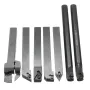 Machifit 7pcs 12mm Shank Lathe Boring Bar Turning Tool Holder Set with Carbide Inserts