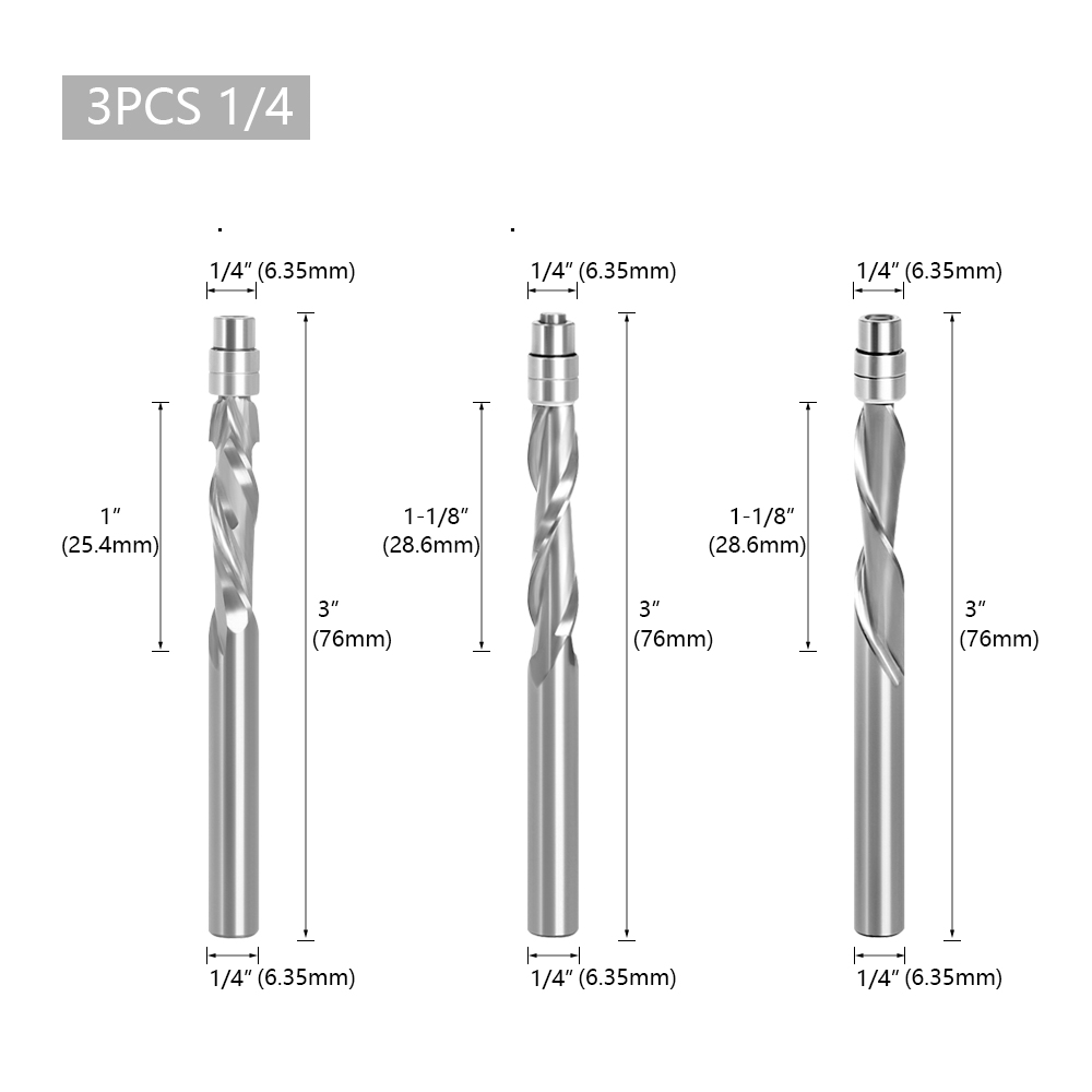 3* 6.35mm shank