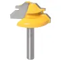 3Pcs 6mm 1/4 Shank Tongue & Grooving Joint Router Bit 45 Degree Lock Miter Router Set Stock Wood Cutting