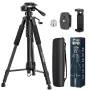 CIGMAN CTP01 Professional Adjustable Laser Level Tripod Lightweight Aluminum 1.5M Height 360 Rotation 3-Way Swivel Pan Head for Laser Levels Cameras Projectors Phones
