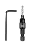 5PCS Countersink Drill Bit Set +1PC Wrench Wood Tools Carpentry Woodworking Drill Bit Pilot Holes Hex Shank Screw Size #5 #6 #8 #10 #12