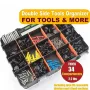 Plastic Parts Storage Box Dual-Sided High-Quality Wear-Resistant Impact-Resistant Transparent Cover Customizable Compartments Professional Toolbox