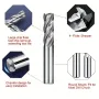 10 ADET 4 Kanallı Freze Uçları 2-12mm Düz Freze Kesici Düz Şaftlı Matkap Uçları Ahşap / Çelik / Titanyum için