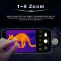 TOOLTOP M7 256X192 Thermal Imager Monocular Imaging 1-8x zoom & Manual focus Outdoor Test Night Vision Adjustable focus Laser Infrared Thermal Camera 10mm focal length monocular For Phone