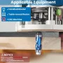 1/4 Inch 6.35mm Shank Nano Blue Coated Carbide Compression Flush Trim Router Bit Top and Bottom Bearing 1/2\ Cutting Diameter for Woodworking Trimming and Slotting