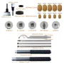 RUITOOL Professional Carbide Wood Lathe Tools Set 5 Tips Bowl Sander 50 Sanding Discs Extended Handle CNC Steel Shaft Aluminum Handles Woodturning Mandrels Adjustable Anti Slip Grip