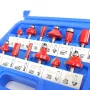 12/15pcs 1/4\ Shank Router Bit Set Milling Cutter For Wood Trimming Slotting Engraving Carbide Woodworking DIY Tools