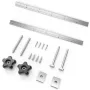 2PCS Aluminum Alloy 2 In 1 Combo Universal T Tracks Miter Miter Slot Rails with with Predrilled Mounting Holes and Accessories