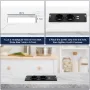 2Pcs Table Socket with 2 USB 2 Sockets Built-in Socket 2-Way Installation Power Strip with 2 Screws for Kitchen Furniture or Worktops Recessed Socket 1.8 Cable16 A/3500 W