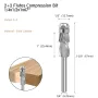 LAVIE 1/4\ Shank Woodworking Solid Carbide CNC Router Bit Spiral Compression Top Bearing Flush Router Bit Ideal for Carving Trimming Milling
