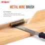 HI-SPEC 16/17 Piece Metal File Set Premium Grade T12 Drop Forged Alloy Steel Triangle/Half-round/Flat/Round Large File and 12pcs Needle Files