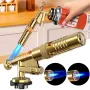 High-Temperature Flame Nozzle 1300°C Portable Welding Gas Torch Butane Burner Electronic Ignition Adjustable Flame Outdoor BBQ Kitchen Tool