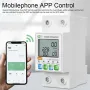 WiFi Intelligent Automatic Reclosing Protector Multifunctional Current Voltage Monitoring Meter LCD Display Switch Power Meter Protections Values Settable Mobilephone APP Control