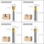 24pcs 8mm Shank Router Bit Set Woodworking Tools with Wooden Storage Case Professional Quality Clean Cuts
