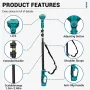 2-in-1 Brushless Motor Chainsaw Pole Saw Combo Adjustable Length 130-248cm with Automatic Oiling 180 Degree Adjustable Head Secure Locking Buckle and Shoulder Strap Included Ideal for Efficient Garden Maintenance