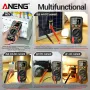 ANENG SZ202 Smart Digital Multimeter 4000 Counts Auto Range AC DC Voltage Current Resistance Capacitance NCV Detection Data Retention Auto Power Off Bright Screen