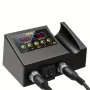 2 in 1 SMD Soldering Station Hot Air Gun 100-700W Dual LCD Display 100°C-480°C Adjustable Temperature Rework Repair Tool EU/US Plug