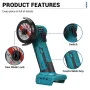 Brushless Motor Cordless Angle Grinder 20V 945W 0-19000 RPM Variable Speed 75mm Grinding Slicing Tool for Wood Metal Ceramic Plastic Edge