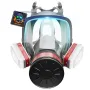 Gas Mask Survival Nuclear and Chemical Full Face Gas Mask with 40mm Activated Carbon Filter and 6001 Filter 6800 Respirator Mask for Gases Vapors Dust Chemicals