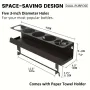 Wall-Mounted Storage Rack for 5 Aerosol Spray Cans and Paper Towel Holder Black Reinforced Thickened Steel Tool Organizer for Garage and Craft Room