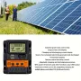 Solar Charge Controller 12V/24V Auto 100A PWM Photovoltaic Regulator Dual USB Output LCD Display Lead-Acid Lithium Batteries